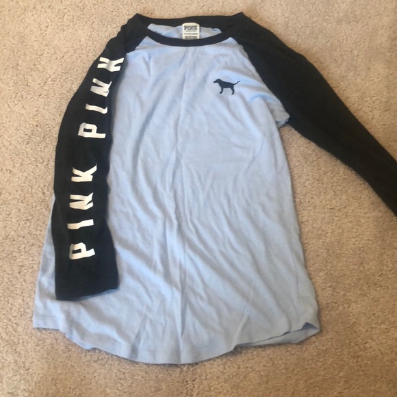 PINK Victoria's Secret Tops - victoria’s secret pink, baseball tee